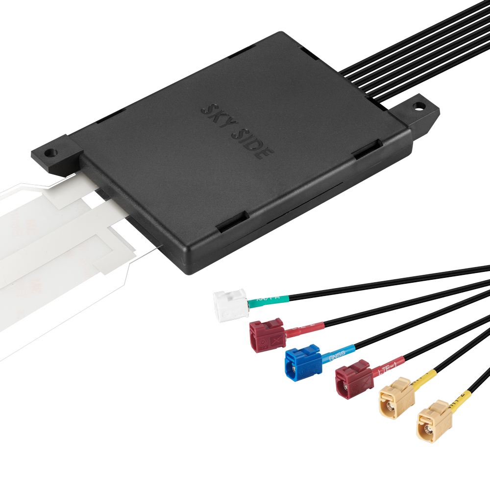 MA2336.A.001 Low-Profile Antenne 5G, GNSS, W-lan, AM/FM Dachhimmel Klebehalterung 6-in-1 für OEM-Automobilplattformen, Schwerlast-Lkw und Baumaschinen, Freizeitfahrzeuge (RVs), Spezial- und Industrieausrüstung